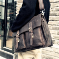 Fashion Leather Laptop Shoulder Bags for Men